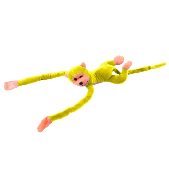 Plush Monkey Mascot with Sound, Yellow 60 cm Pliušiniai žaislai