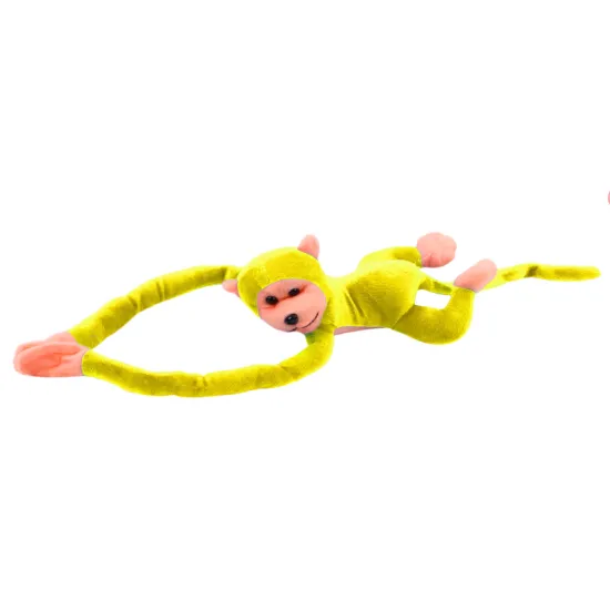 Plush Monkey Mascot with Sound, Yellow 80 cm Pliušiniai žaislai