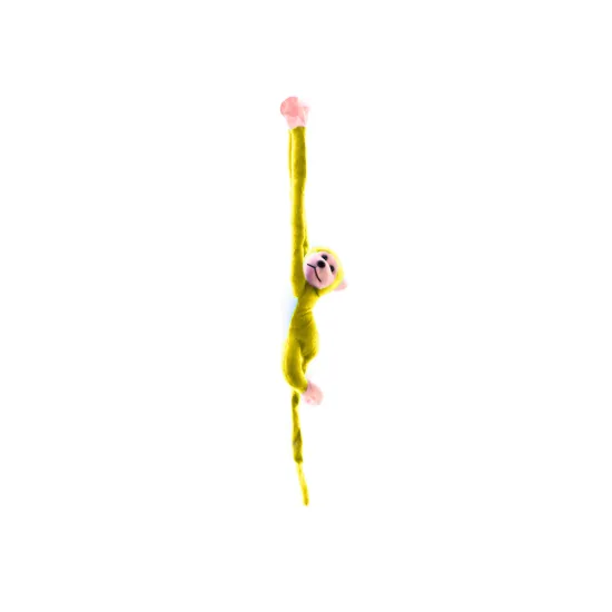 Plush Monkey Mascot with Sound, Yellow 80 cm Pliušiniai žaislai