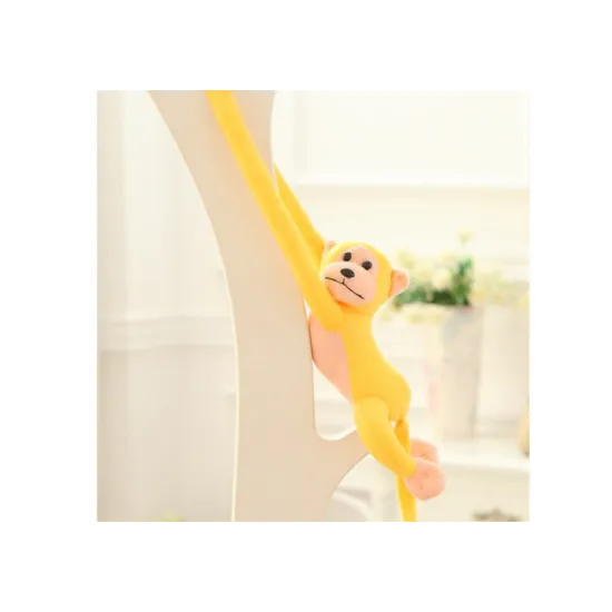 Plush Monkey Mascot with Sound, Yellow 80 cm Pliušiniai žaislai