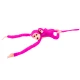 Plush Monkey with Baby Mascot, Dark Pink, with Sound 70 cm Pliušiniai žaislai