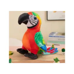 Pliušinė raudona papūga 20 cm