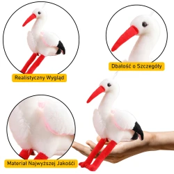 Pliušinis žaislas baltas gandras