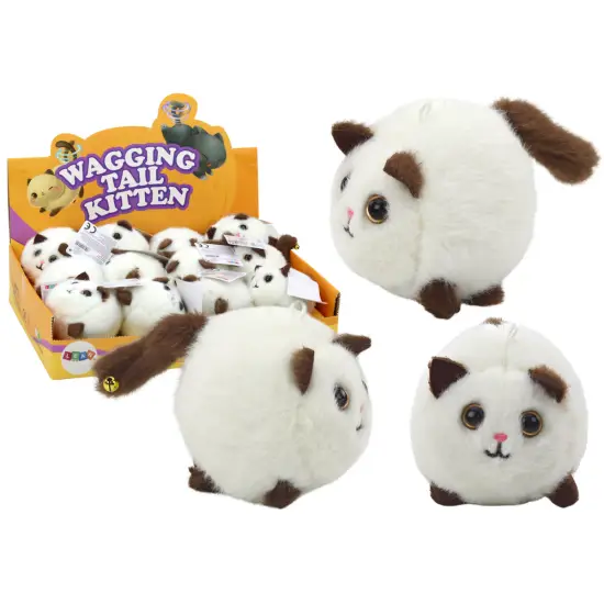 Plush Stretched Cat Jumping Mascot White Pliušiniai žaislai