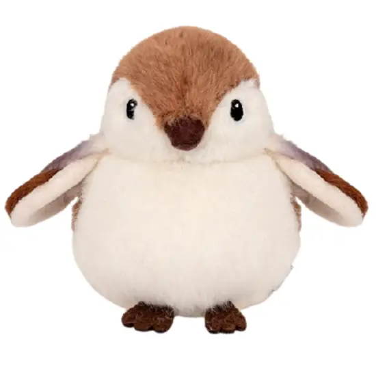 Plush Toy Sparrow Bird Brown 12cm Pliušiniai žaislai