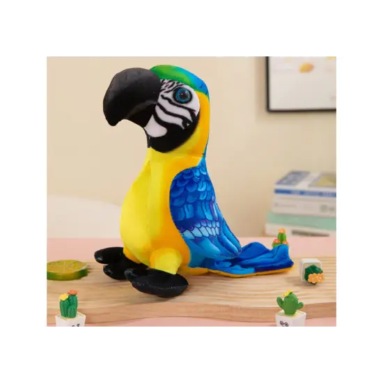 Plush Yellow Parrot Mascot 20 cm Pliušiniai žaislai
