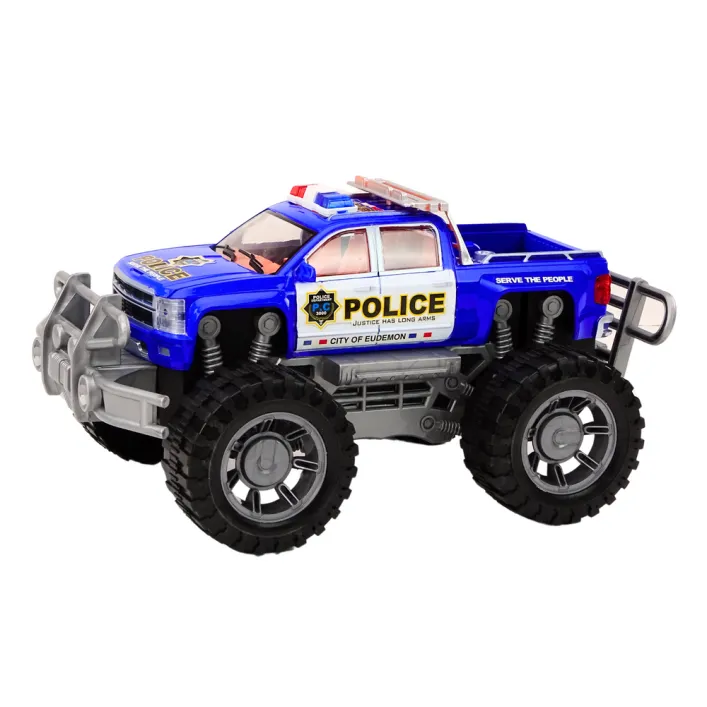 Police Car Pickup Blue Off-Road Police Vehicle Žaisliniai automobiliai
