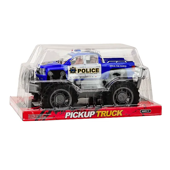 Police Car Pickup Blue Off-Road Police Vehicle Žaisliniai automobiliai