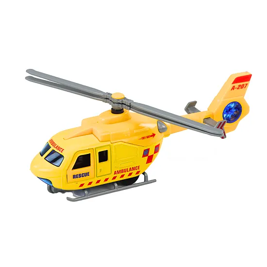 Police Fire Rescue Helicopter Metal Drive Opening Door Žaisliniai automobiliai