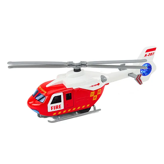 Police Fire Rescue Helicopter Metal Drive Opening Door Žaisliniai automobiliai