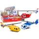 Police Fire Rescue Helicopter Metal Drive Opening Door Žaisliniai automobiliai