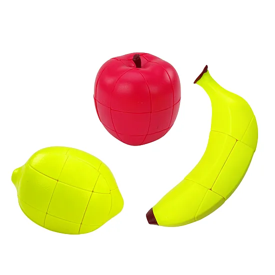 Puzzle Fruits Puzzle Cubes Educational Apple Banana Lemon Magic Lavinamieji