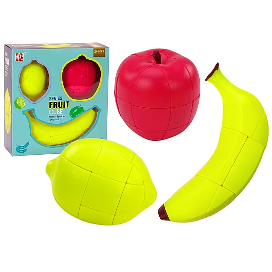 Puzzle Fruits Puzzle Cubes Educational Apple Banana Lemon Magic Lavinamieji