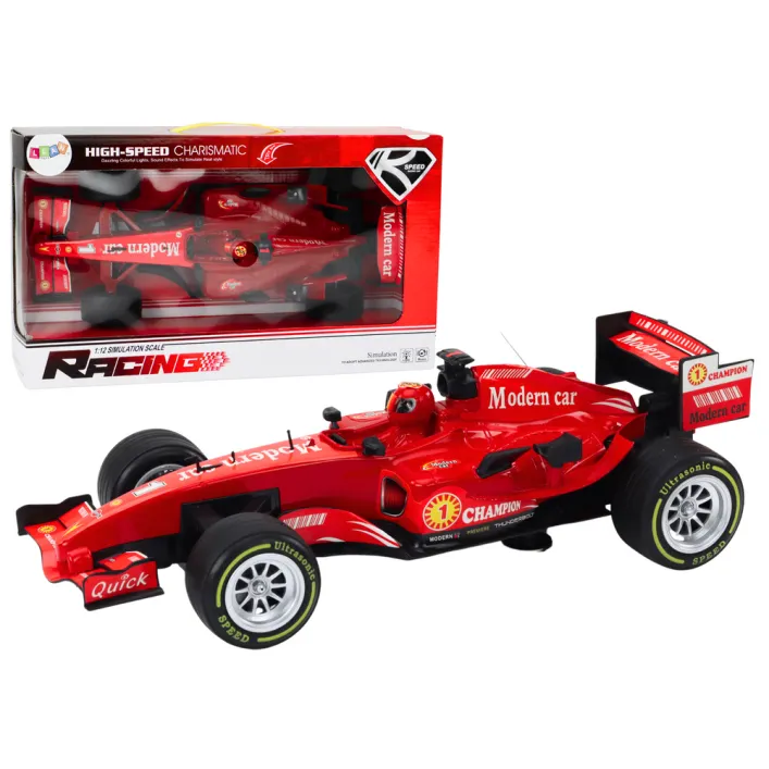 Racer Sports Car With Drive 1:12 Red Sounds Mänguautod