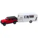 Set of Car Off-road Camper Metal Drive Lights Sounds Red 1:32 Žaisliniai automobiliai