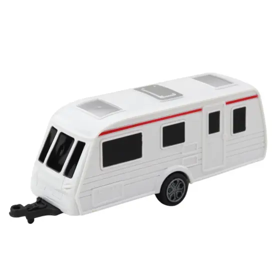 Set of Metal Car with Camper Trailer Red Žaisliniai automobiliai