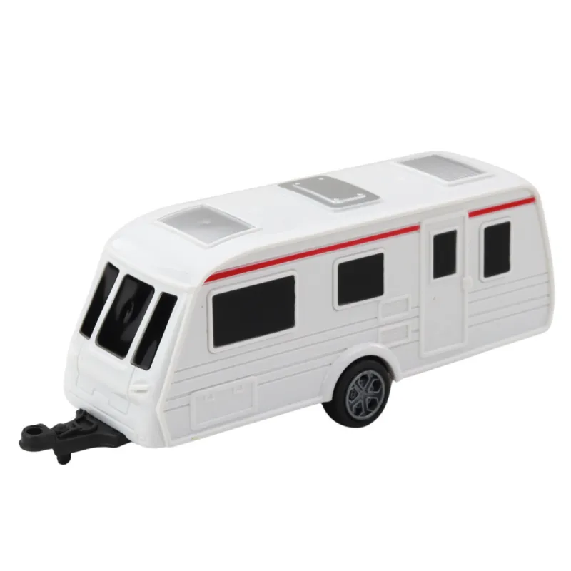 Set of Metal Car with Camper Trailer Red Žaisliniai automobiliai