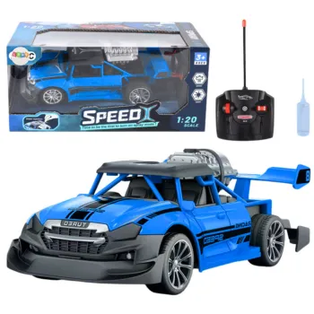 Blue remote-controlled car