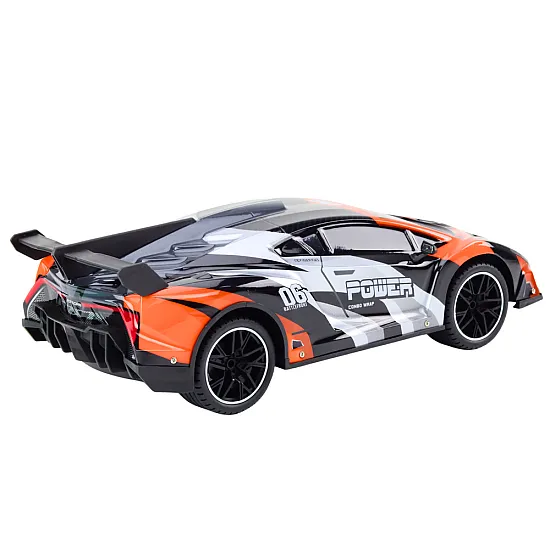Remote Controlled Sports Car RC 1:10 Orange Speed ​​up to 25 km/h Žaisliniai automobiliai