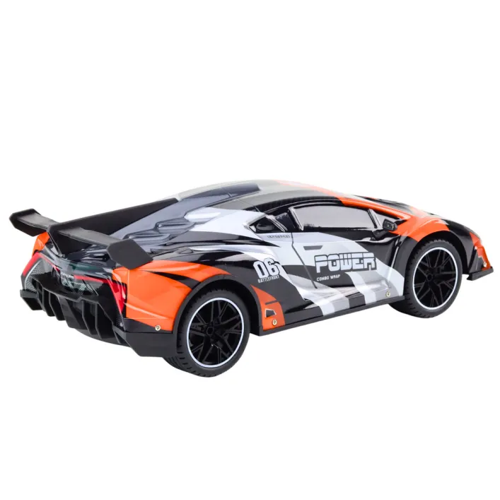 Remote Controlled Sports Car RC 1:10 Orange Speed ​​up to 25 km/h Žaisliniai automobiliai