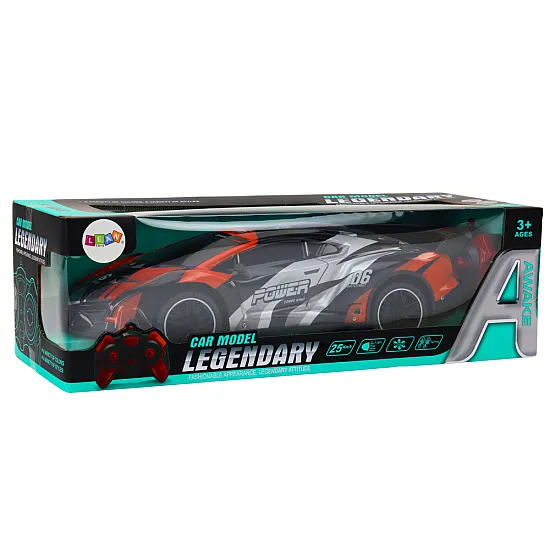 Remote Controlled Sports Car RC 1:10 Orange Speed ​​up to 25 km/h Žaisliniai automobiliai