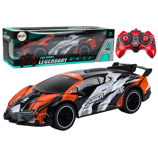 Remote Controlled Sports Car RC 1:10 Orange Speed ​​up to 25 km/h Žaisliniai automobiliai
