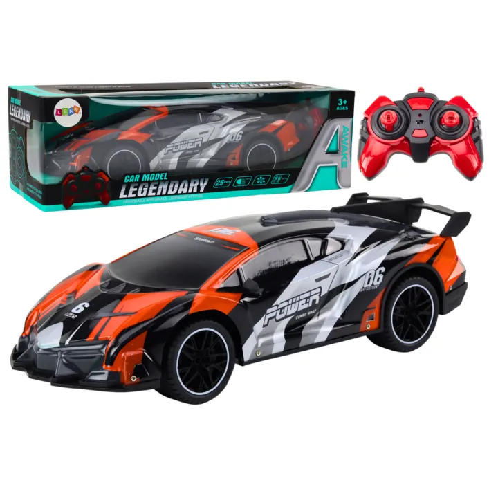 Remote Controlled Sports Car RC 1:10 Orange Speed ​​up to 25 km/h Žaisliniai automobiliai