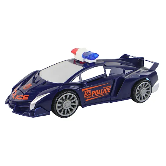 Robot Car Police Navy Blue 2in1 Transformation Žaisliniai automobiliai