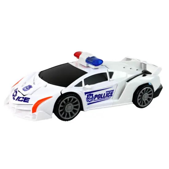 Robot Car Police White 2in1 Transformation Žaisliniai automobiliai