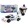 Baltas policijos automobilis robotas
