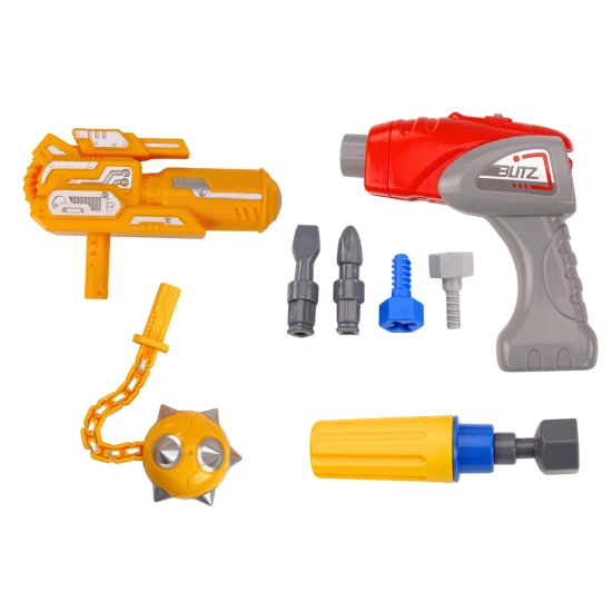 Surenkamas mėlynas robotas