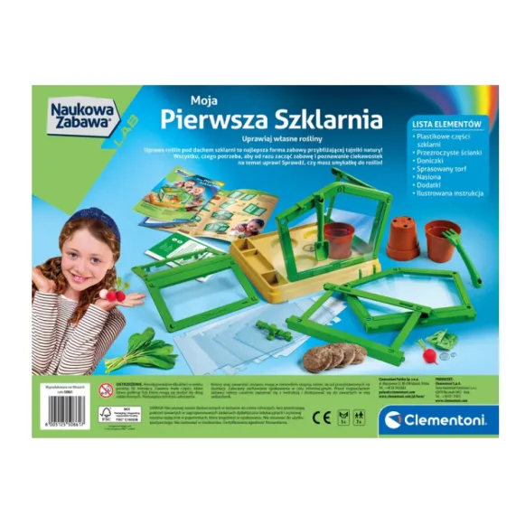 Mano pirmoji šiltnamio laboratorija, lenkų kalba Clementoni 50861 Lavinamieji