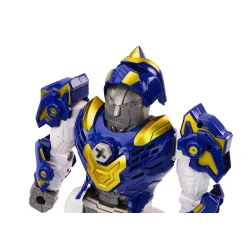 Tamsiai mėlynas surenkamas robotas