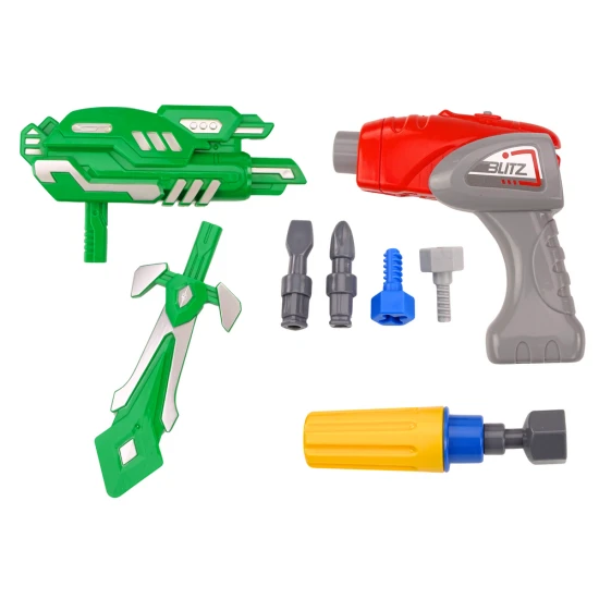 Tamsiai mėlynas surenkamas robotas