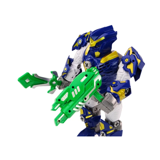 Tamsiai mėlynas surenkamas robotas