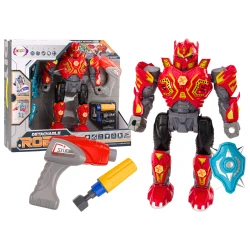 Raudonas surenkamas robotas