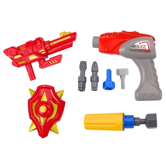 Šviesiai mėlynas surenkamas robotas