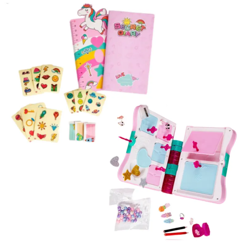 Secret Diary Padlock Notebook Locker Key Accessories Pink Lavinamieji