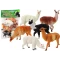 Alpakų ir lamų ūkio figūrėlių rinkinys