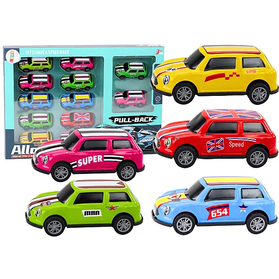 Set of Cars, Springs, Drive, Colorful, 12 pieces Žaisliniai automobiliai