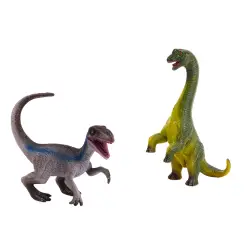 Brachiozauro ir velociraptorio dinozaurų figūrėlių rinkinys