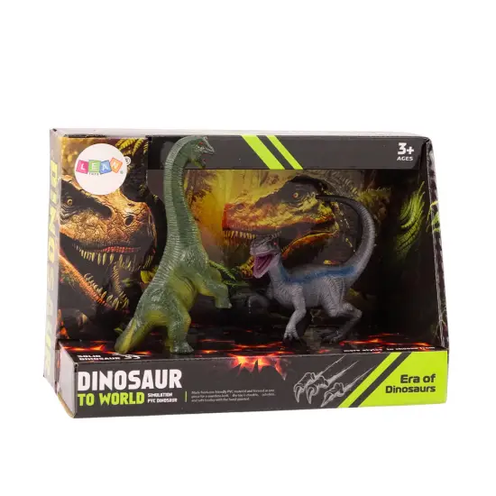 Brachiozauro ir velociraptorio dinozaurų figūrėlių rinkinys Lėlės ir žaidimų rinkiniai