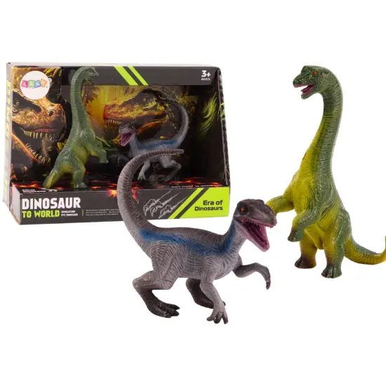 Brachiozauro ir velociraptorio dinozaurų figūrėlių rinkinys Lėlės ir žaidimų rinkiniai