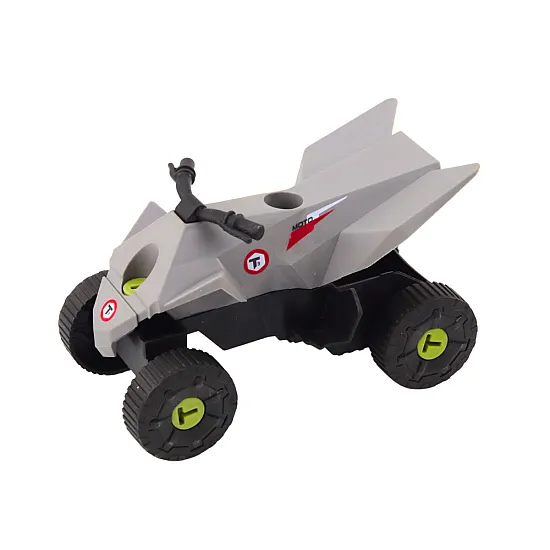 Set of Modern Car with Quad for Disassembly DIY Gray Žaisliniai automobiliai