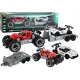 Set of Red Off-Road Car and White Sports Car Tow Truck Žaisliniai automobiliai