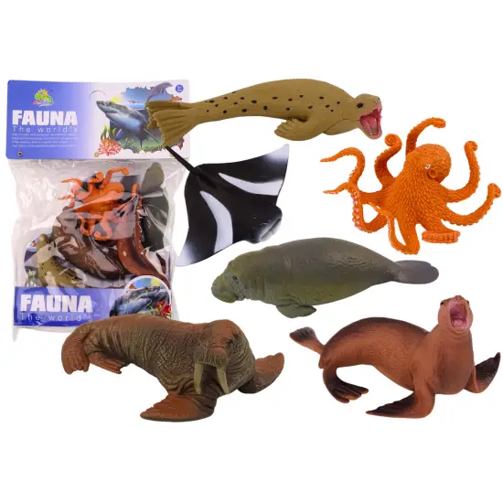 Jūros gyvūnų figūrėlių rinkinys 6 vnt. Lėlės ir žaidimų rinkiniai
