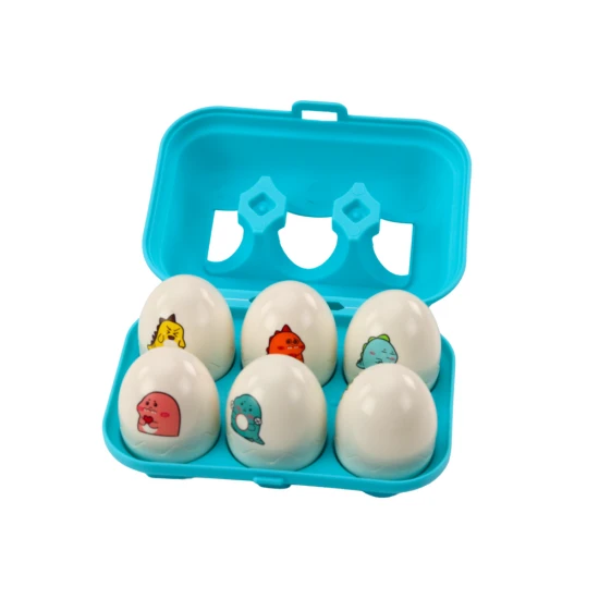 Šešių geometrinių spalvingų dinozaurų kiaušinių rinkinys Lavinamieji