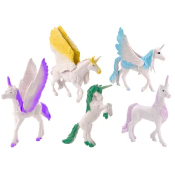 Ükssarvikute ja Pegasuse kujukeste komplekt