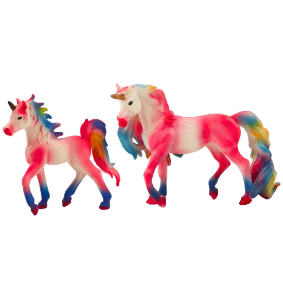 Kolekcinės rožinės vienaragių figurėlės Gyvūnų figurėlės