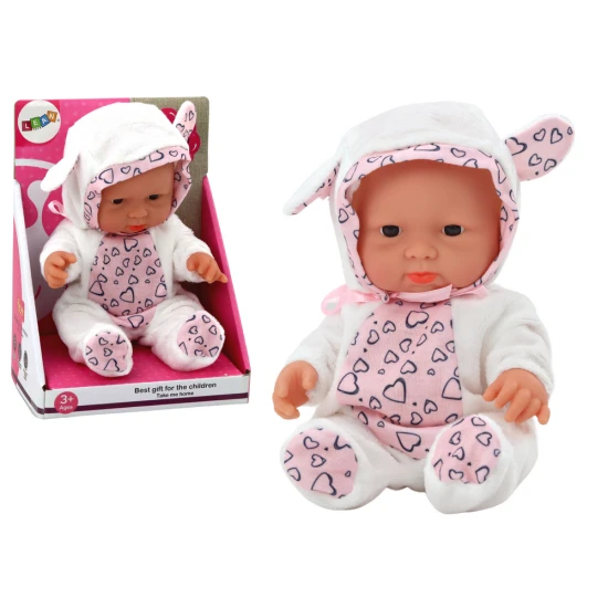 Mažas kūdikio lėlė su baltais drabužiais Lėlės ir žaidimų rinkiniai